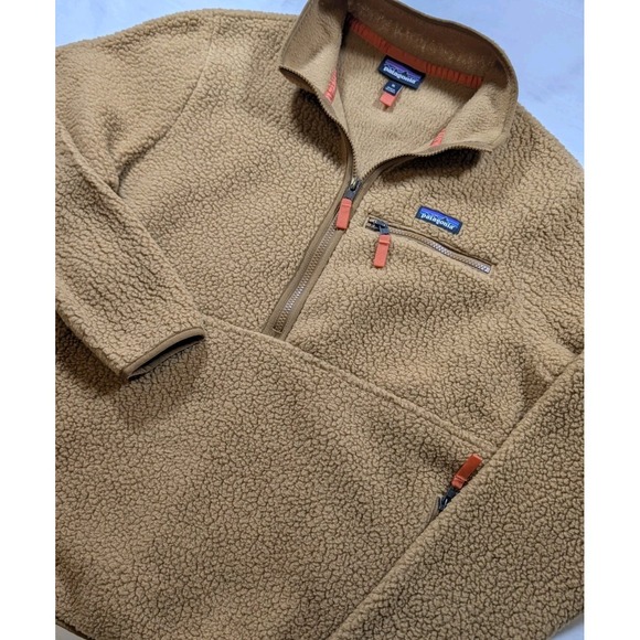 Patagonia Jackets & Blazers - Patagonia Women XL Retro Pile Marsupial Fleece Pullover Jacket Brown STY22835